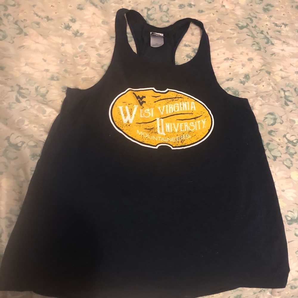 West Virginia University razor back tank top.
